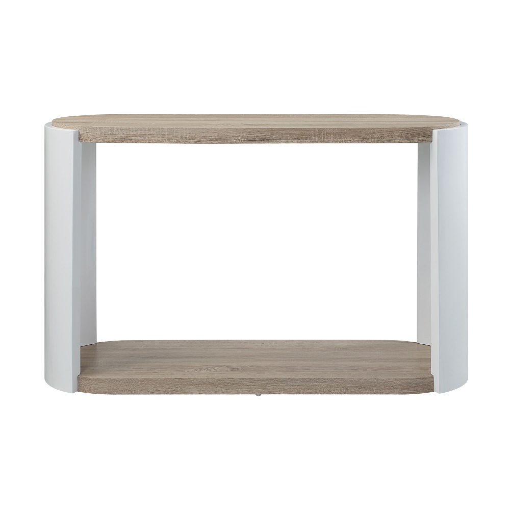 ACME - Zoma Sofa Table in Oak/White High Gloss