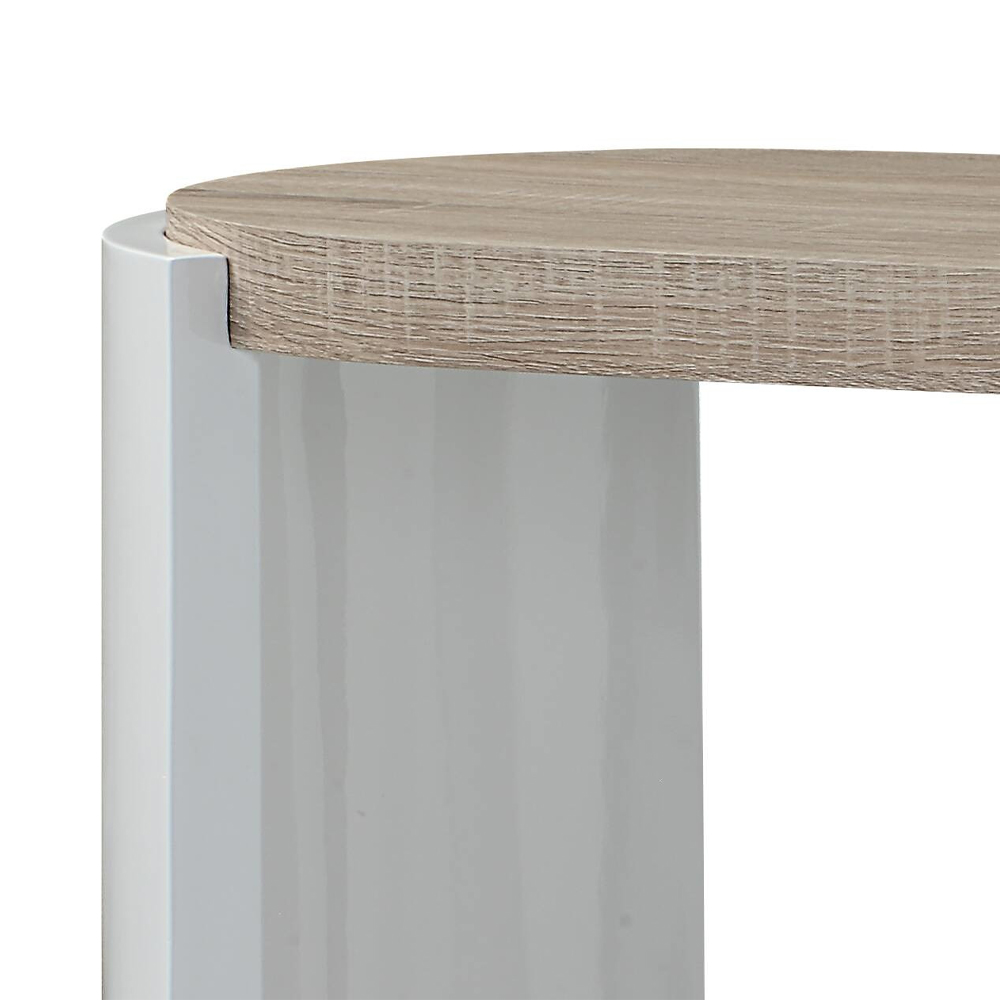 ACME - Zoma Sofa Table in Oak/White High Gloss