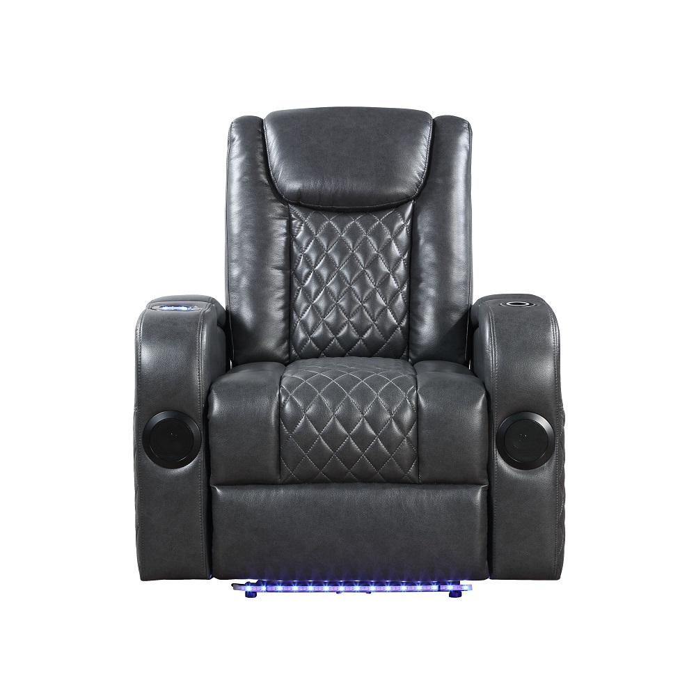 ACME - Alair Power Motion Recliner with Bluetooth, Wireless Charger & Cupholder