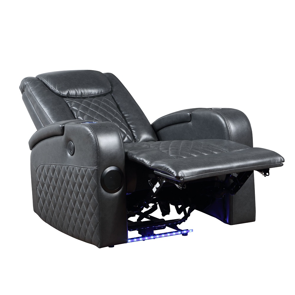 ACME™ Alair Power Motion Recliner with Bluetooth, Wireless Charger & Cupholder - Dark Gray