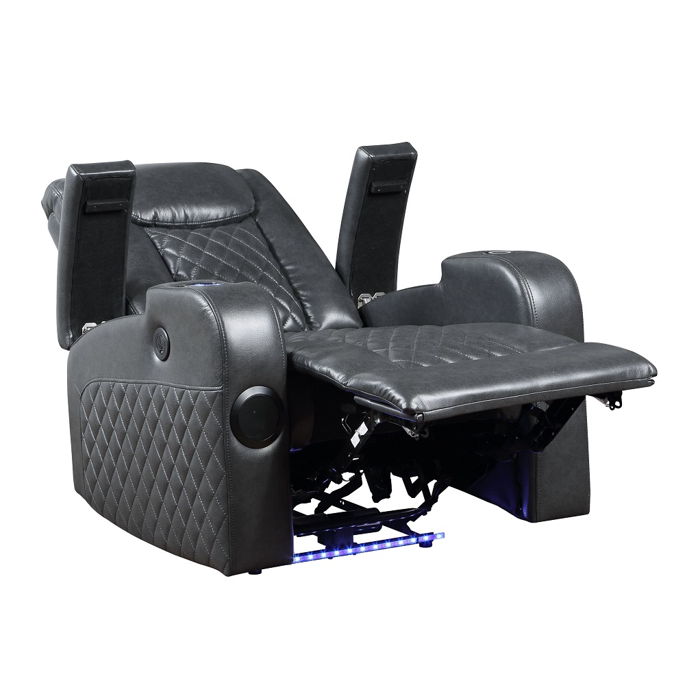 ACME™ Alair Power Motion Recliner with Bluetooth, Wireless Charger & Cupholder - Dark Gray