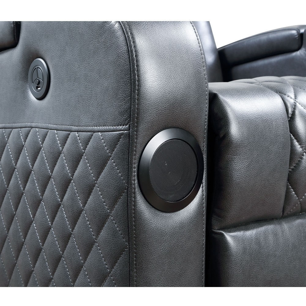 ACME™ Alair Power Motion Recliner with Bluetooth, Wireless Charger & Cupholder - Dark Gray