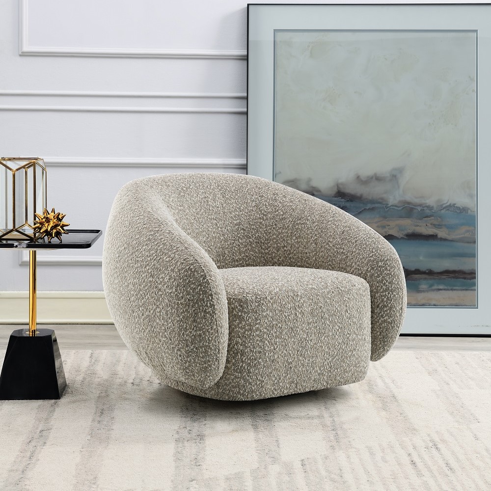 ACME Isabel Chair with Swivel - Brown Boucle