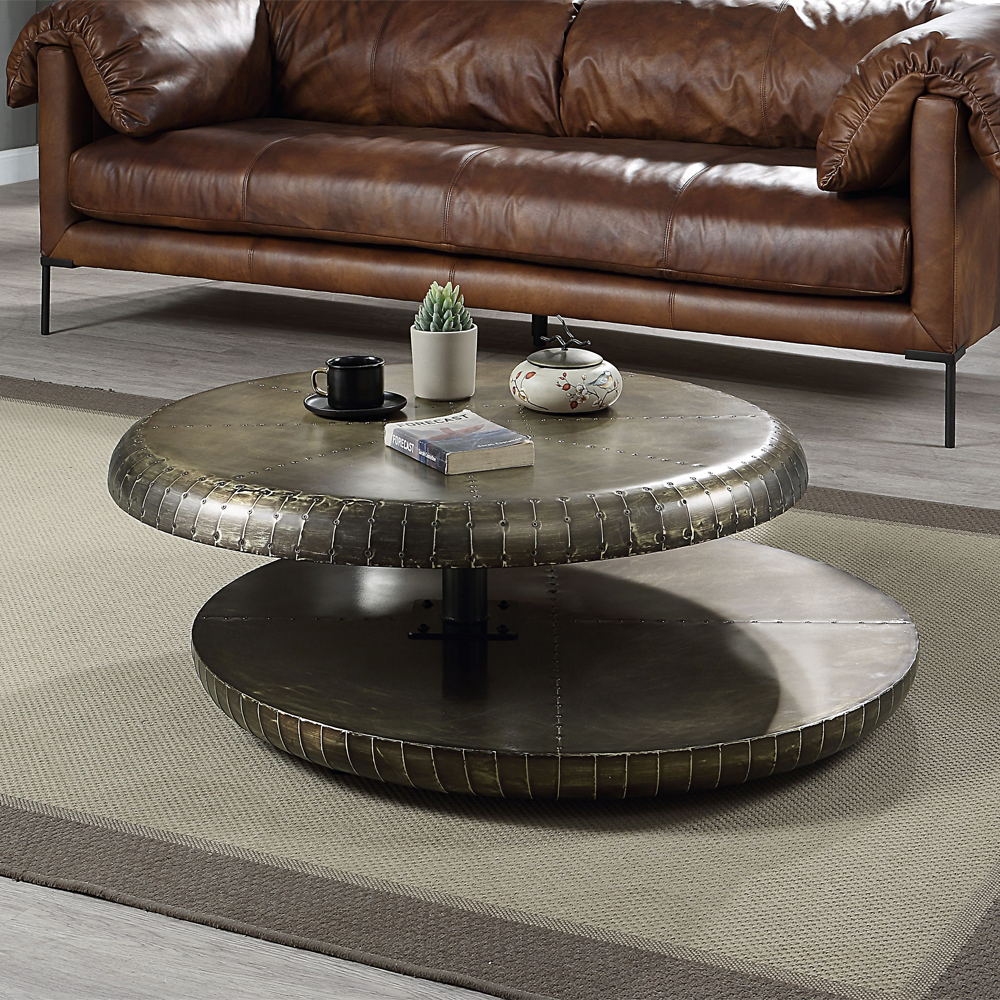 ACME - Brancaster Coffee Table in Bronze Aluminum