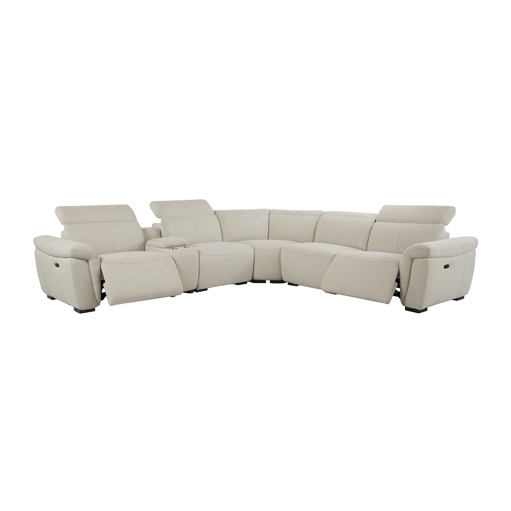 ACME - Dayana Power Motion Sectional Sofa in Beige Boucle