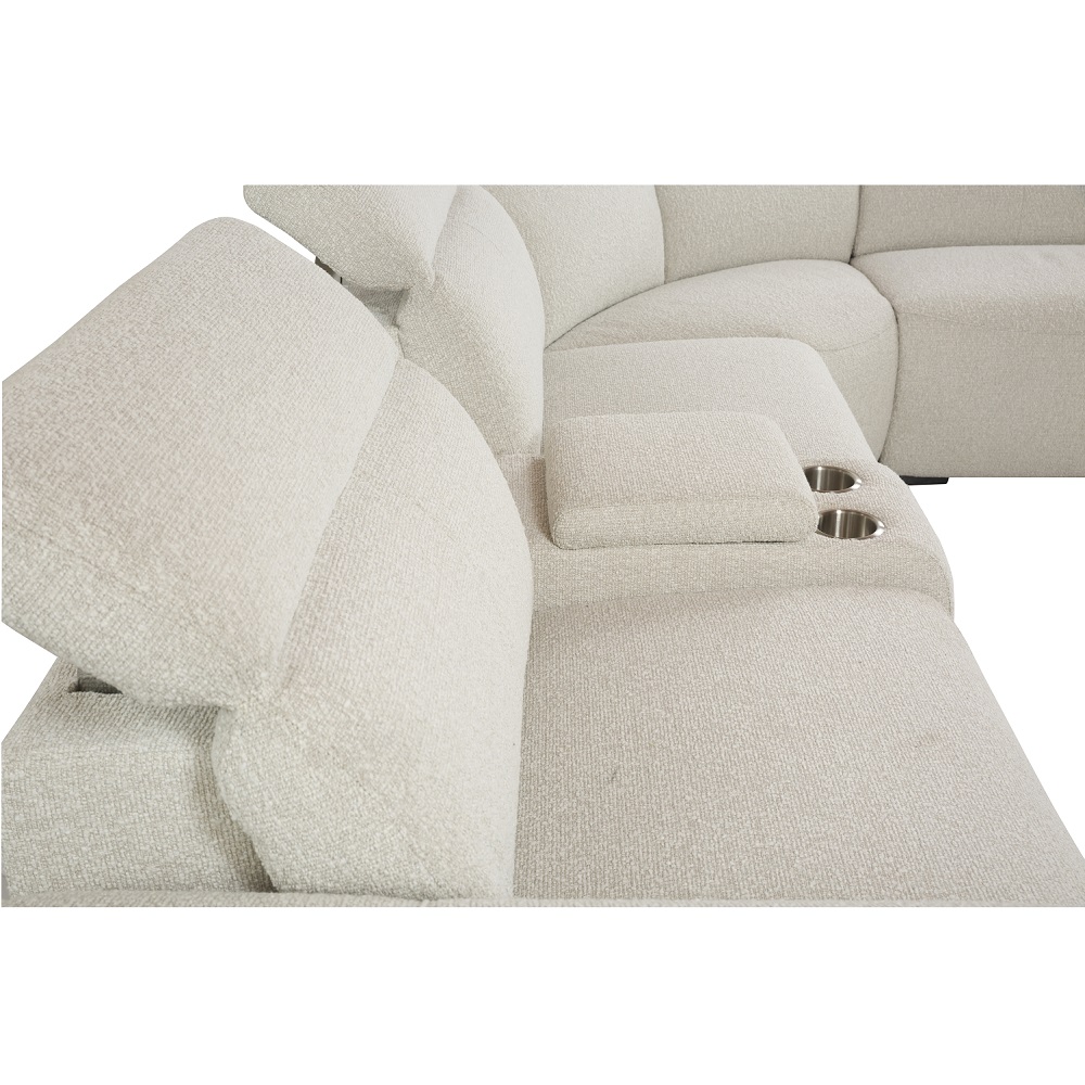 ACME - Dayana Power Motion Sectional Sofa in Beige Boucle