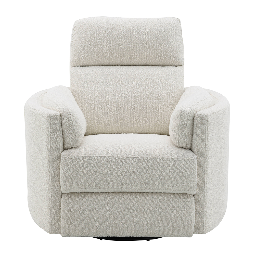 ACME™ Sagen Glider Recliner with Swivel - Beige Boucle