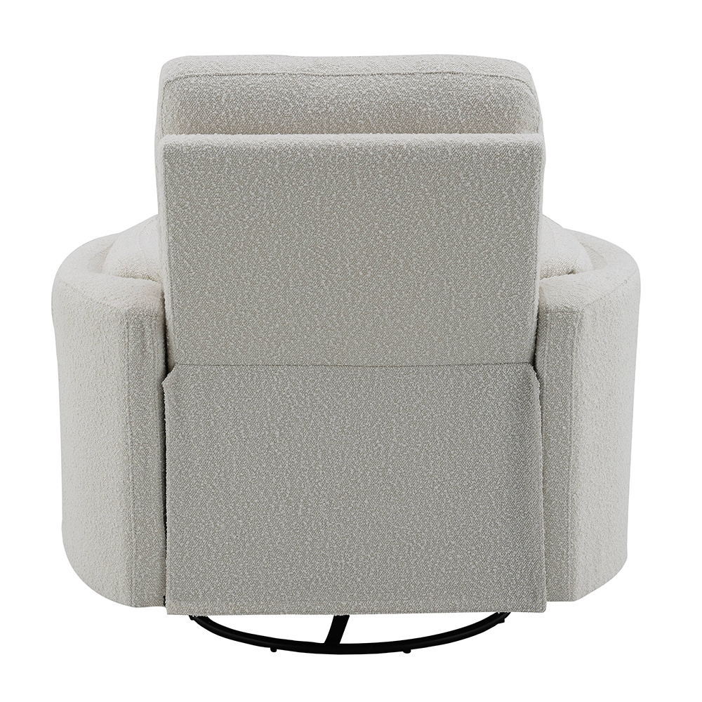 ACME™ Sagen Glider Recliner with Swivel - Beige Boucle