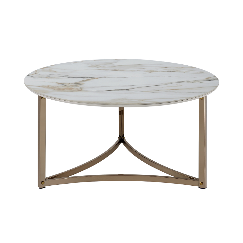 ACME - Zaidee Coffee Table in Sintered Stone/Champagne (LV02825)