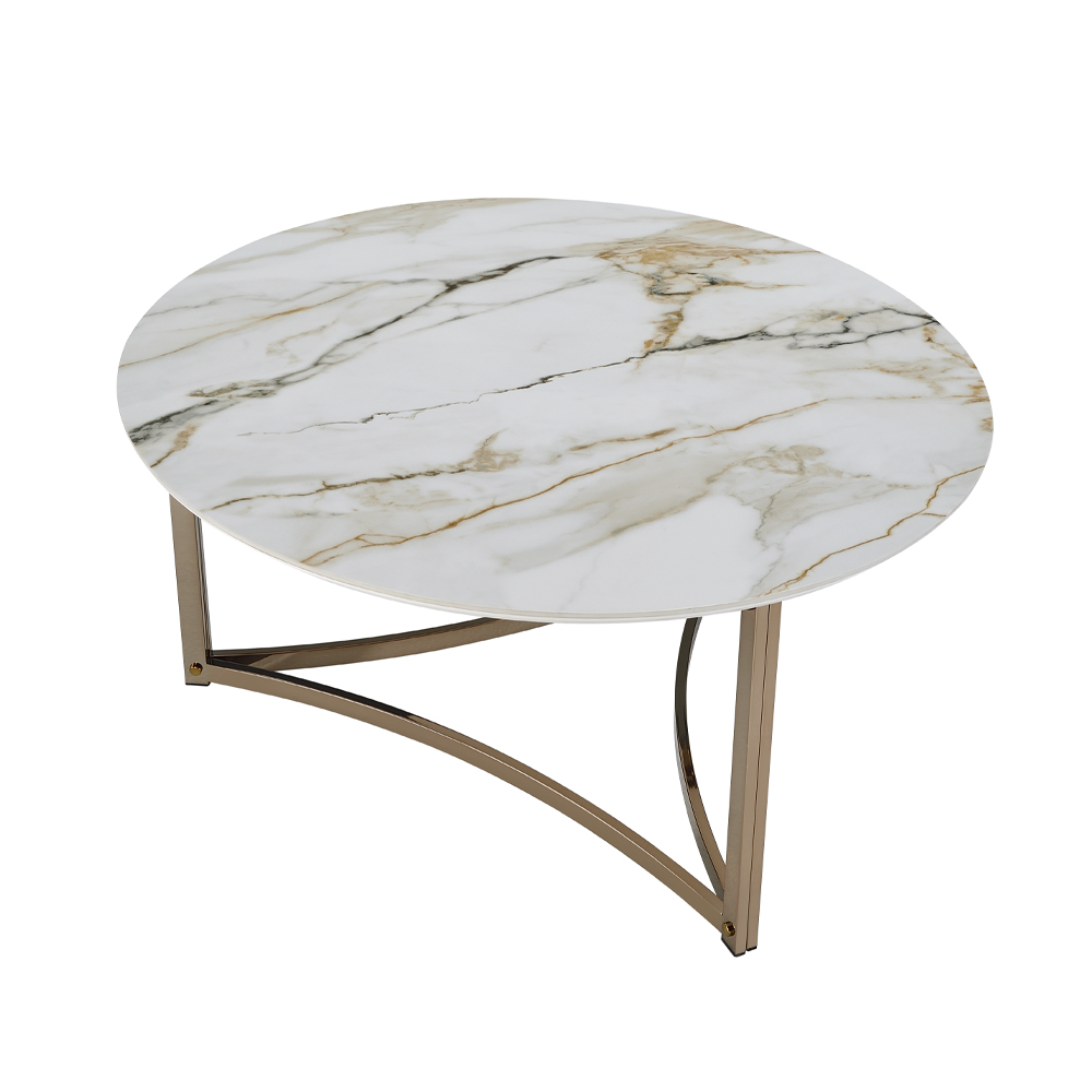 ACME - Zaidee Coffee Table in Sintered Stone/Champagne (LV02825)