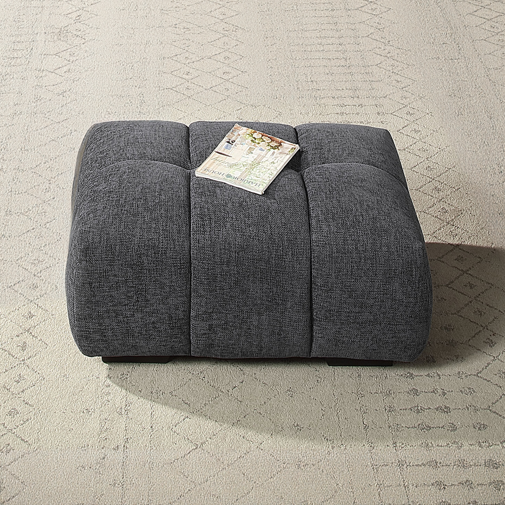 ACME - Chosen Ottoman in Gray Chenille