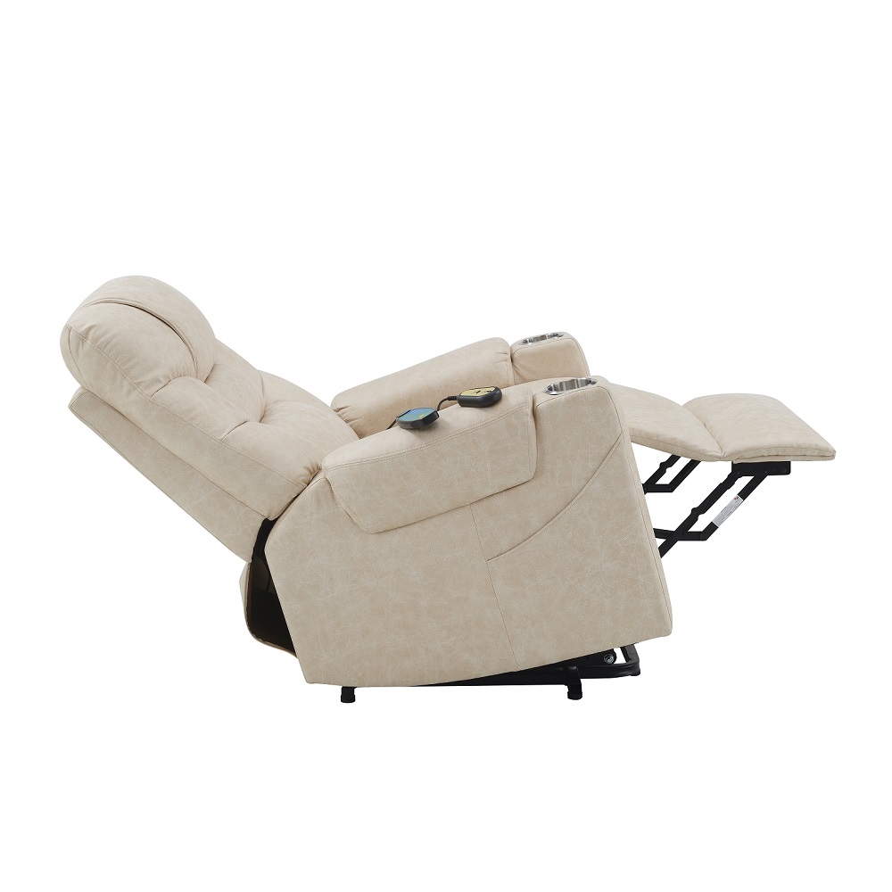 ACME - Nairi Power Recliner with Lift & Heating & Massage in Light Gray