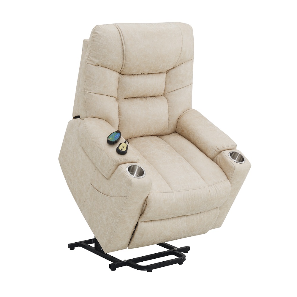 ACME - Nairi Power Recliner with Lift & Heating & Massage in Light Gray