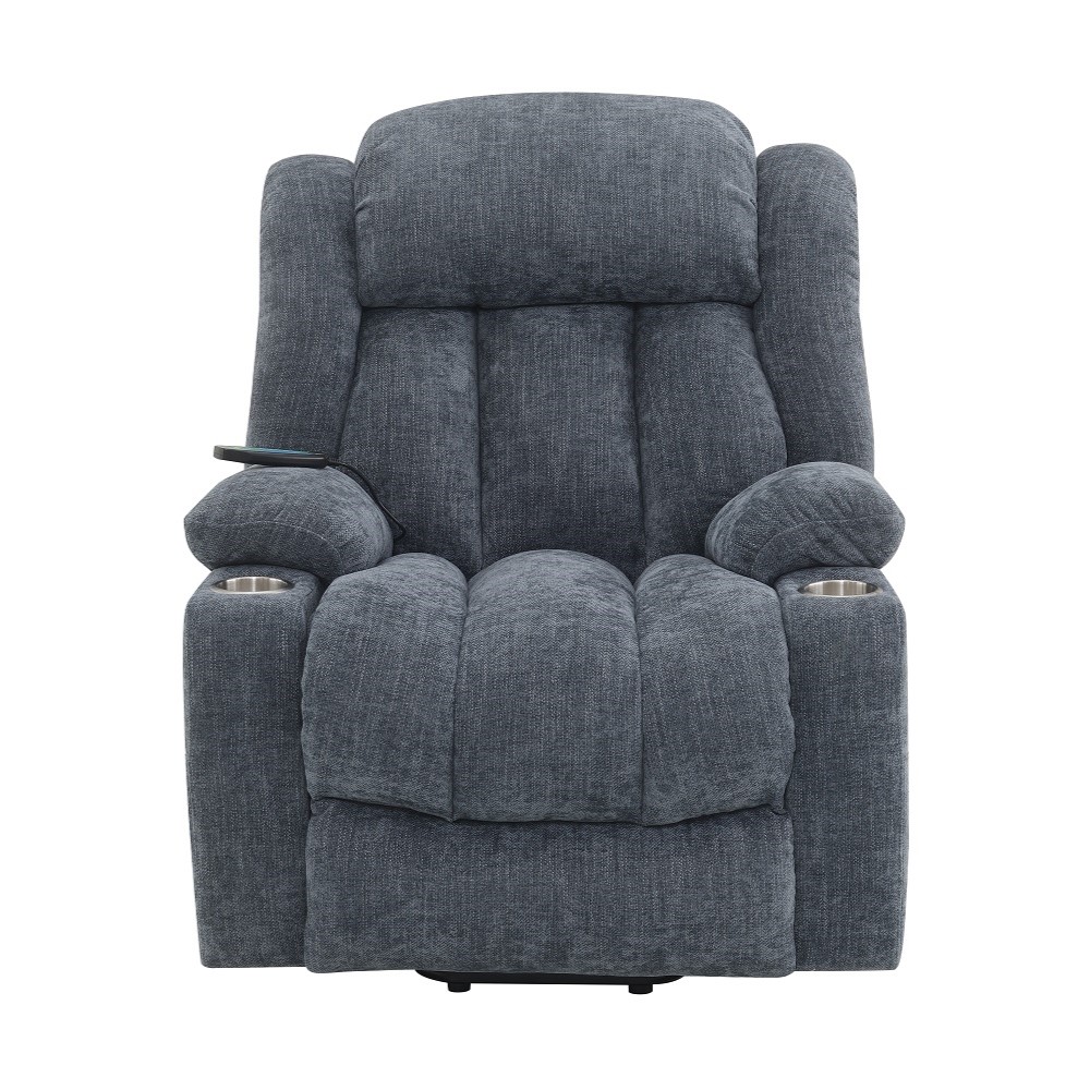 ACME™ Omarion Power Recliner with Lift & Heating & Massage - Blue Chenille