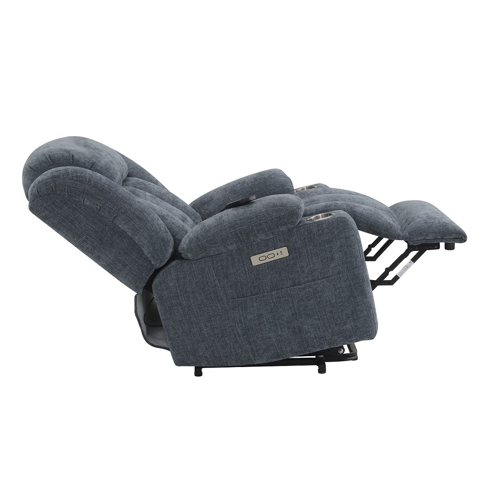 ACME™ Omarion Power Recliner with Lift & Heating & Massage - Blue Chenille