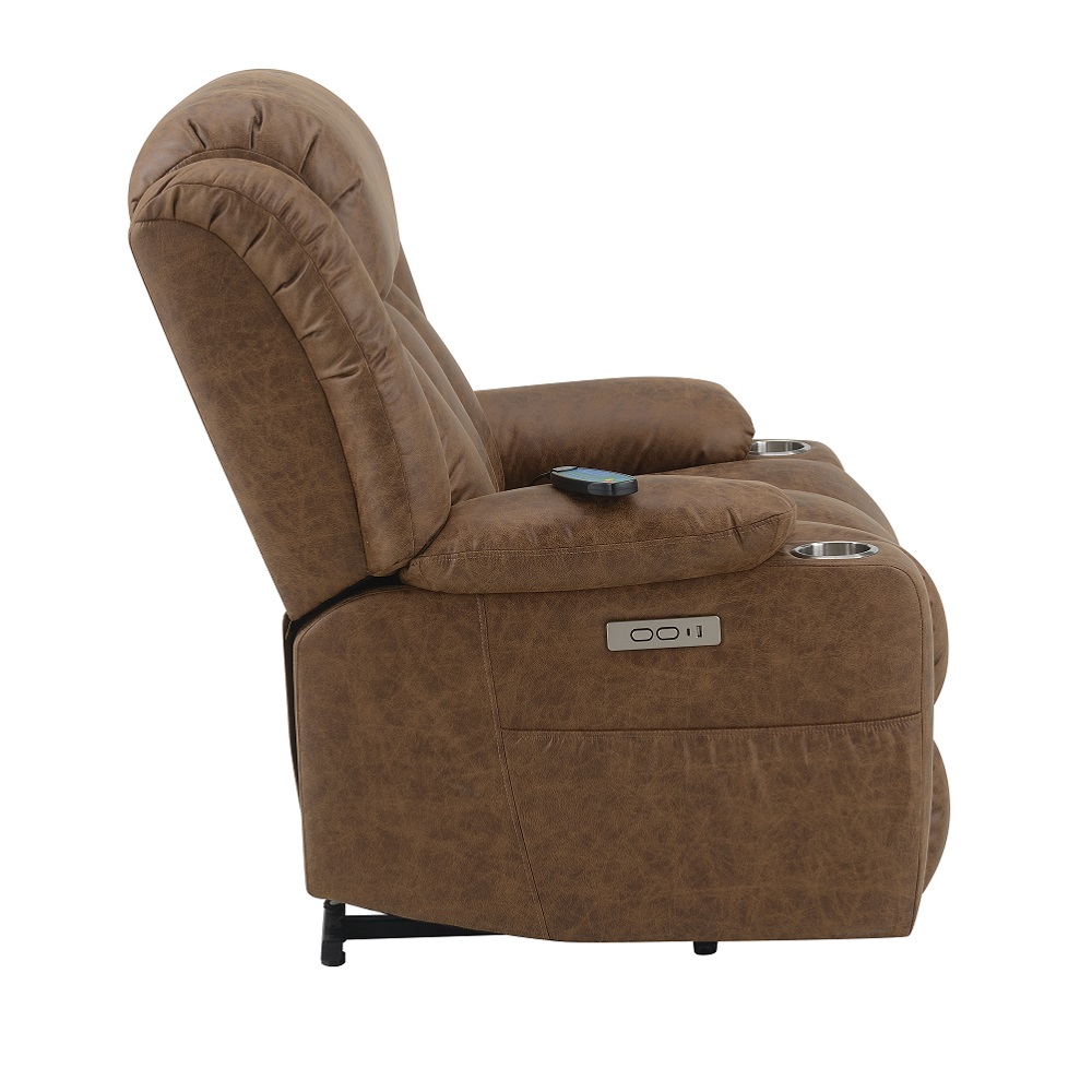 ACME™ Omarion Power Recliner with Lift & Heating & Massage - Brown