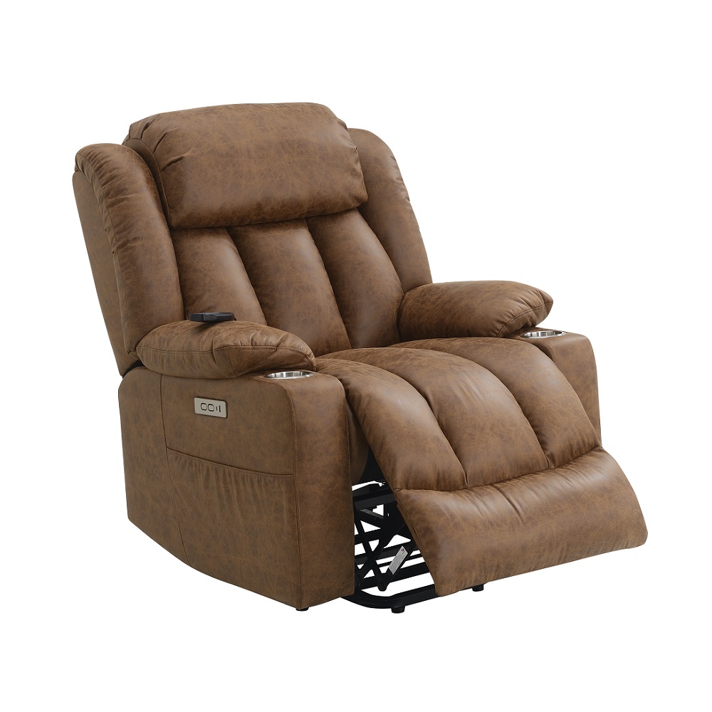 ACME™ Omarion Power Recliner with Lift & Heating & Massage - Brown