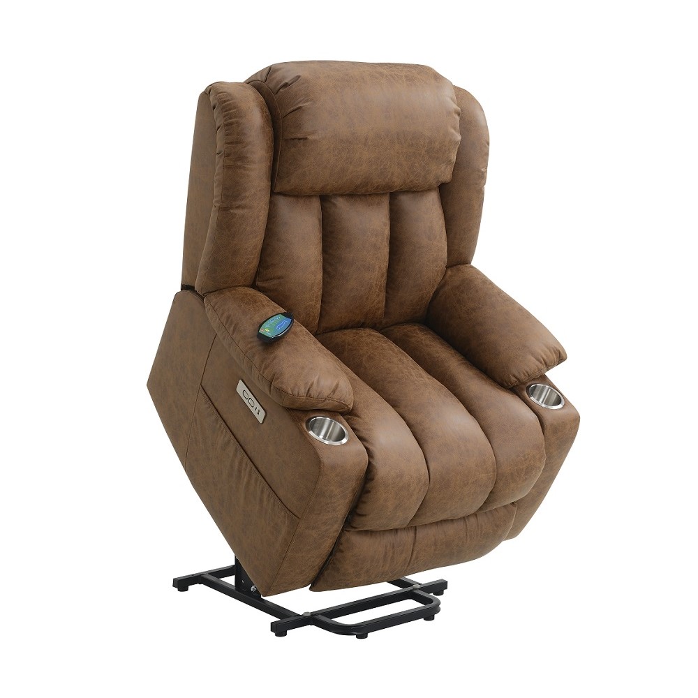 ACME™ Omarion Power Recliner with Lift & Heating & Massage - Brown