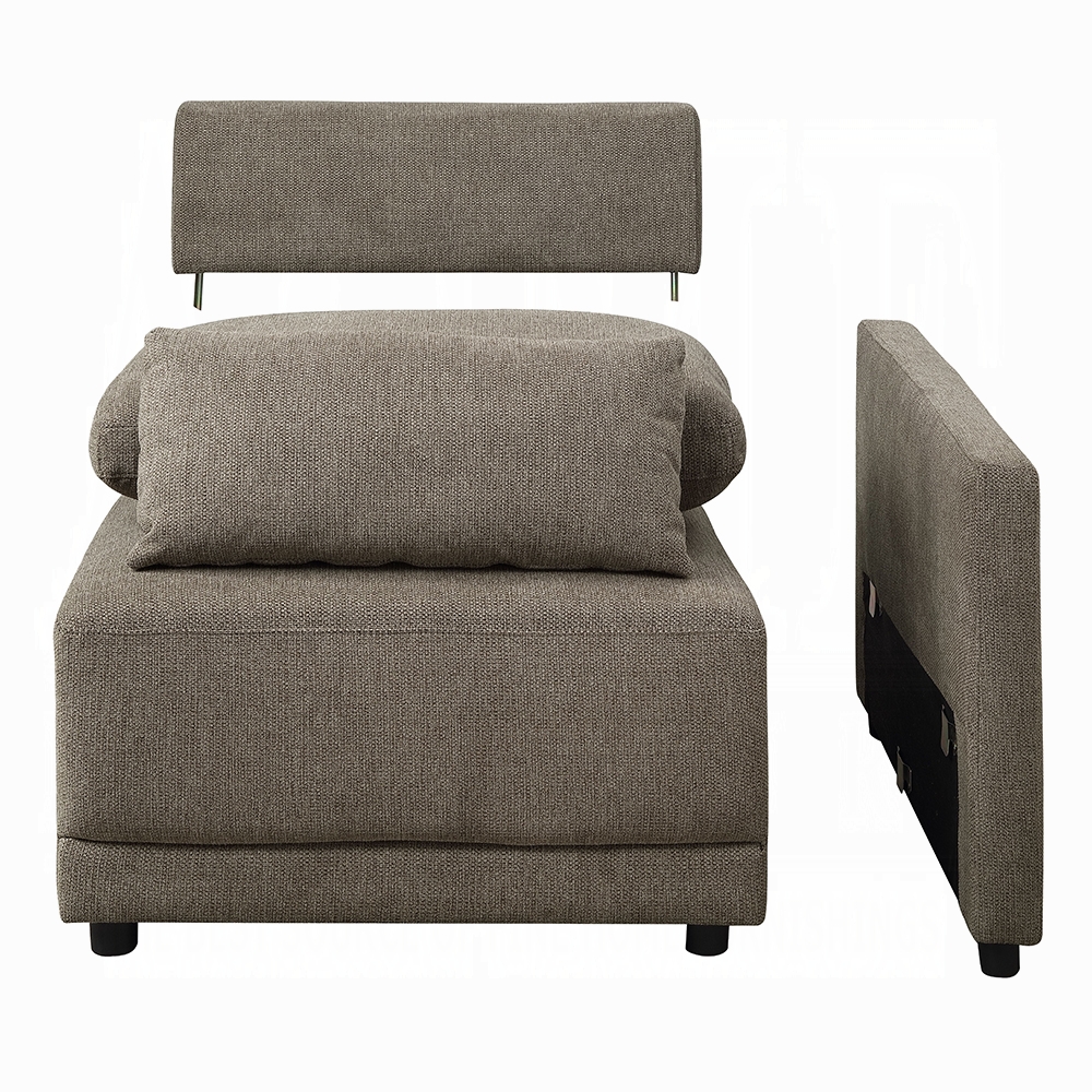 ACME™ Rylie Modular Rf Chair with 2 Pillows - Gray Linen