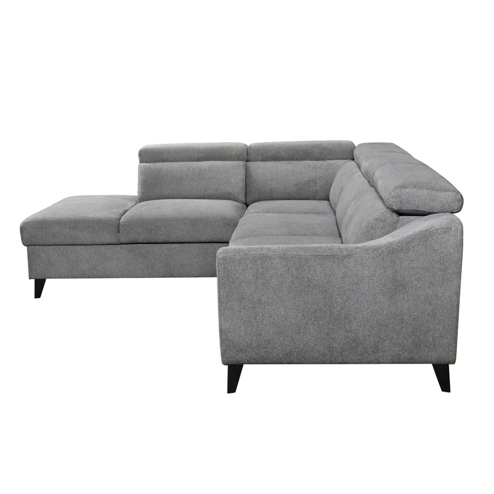 ACME - Wrenley Sectional Sofa with Sleeper & Storage in Gray Chenille