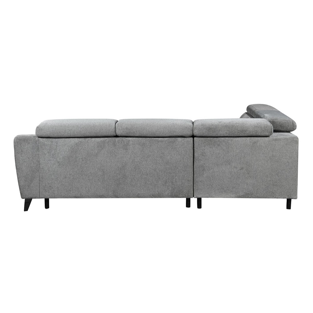 ACME - Wrenley Sectional Sofa with Sleeper & Storage in Gray Chenille