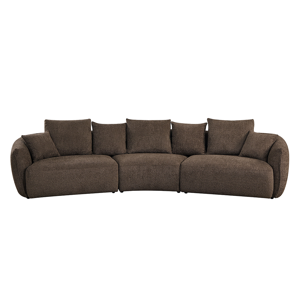 ACME - Bash Sofa with 7 Pillows in Macca Anthology Boucle