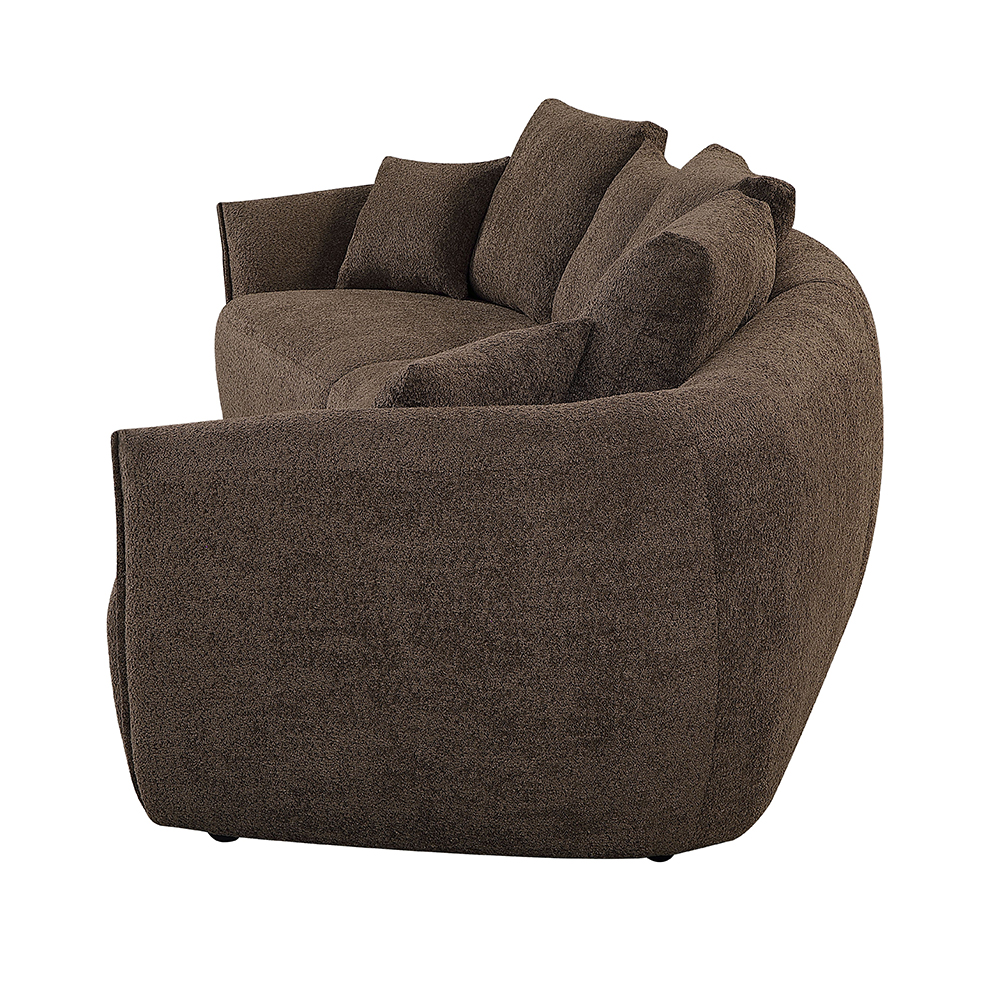 ACME - Bash Sofa with 7 Pillows in Macca Anthology Boucle