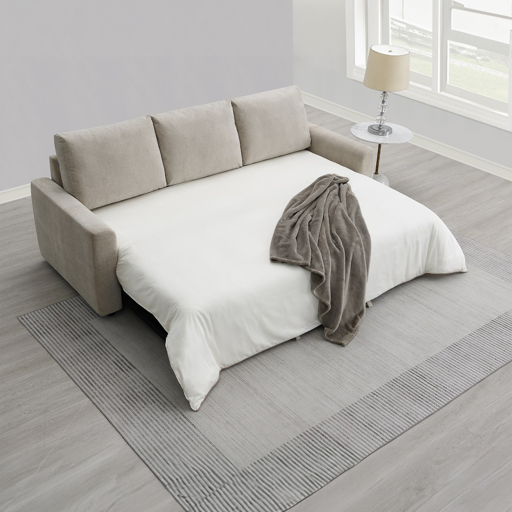 ACME - Leira Sofa with Sleeper in Beige Linen