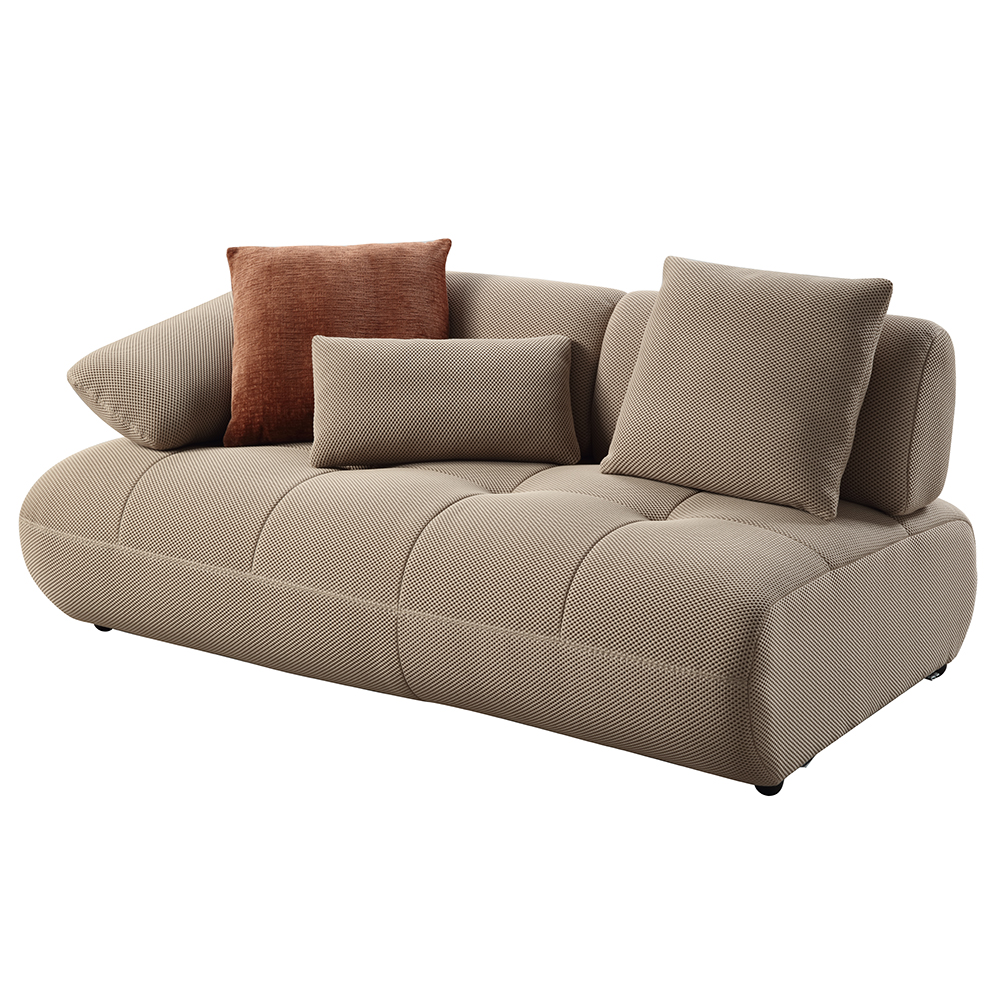 ACME - Carrick Sectional Sofa with 6 Pillows in Beige Sandwich Mesh