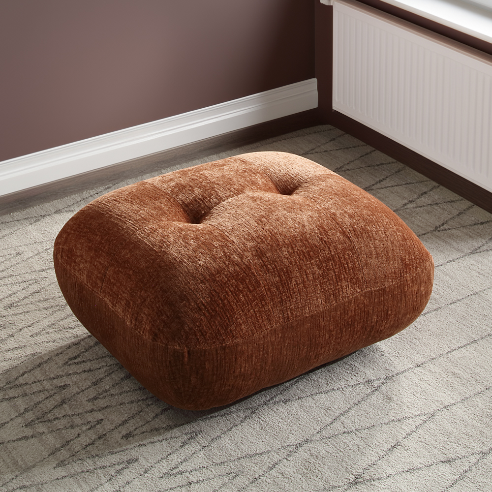 ACME - Carrick Ottoman in Beige Sandwich Mesh