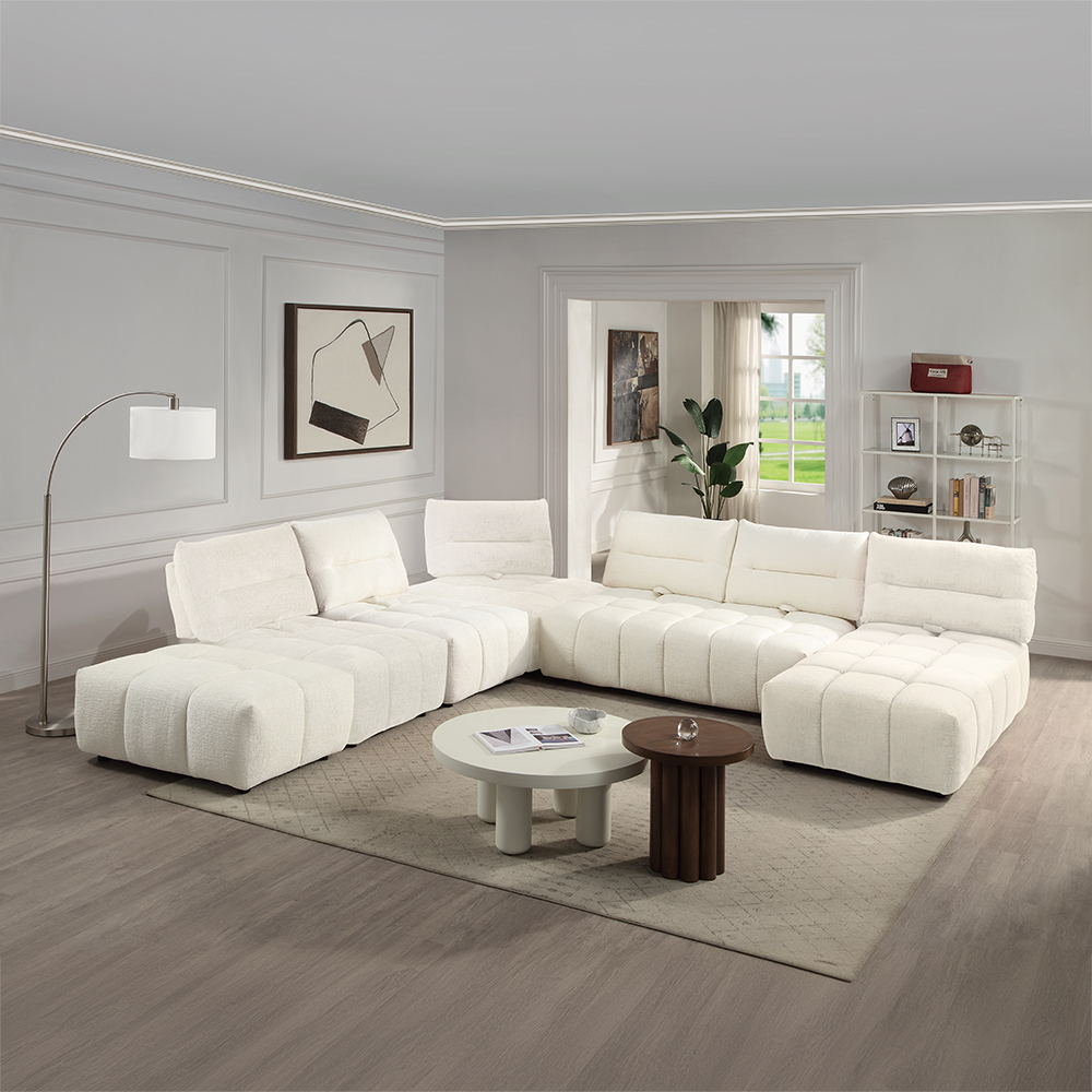 ACME - Loanna Modular Loveseat in Beige Linen