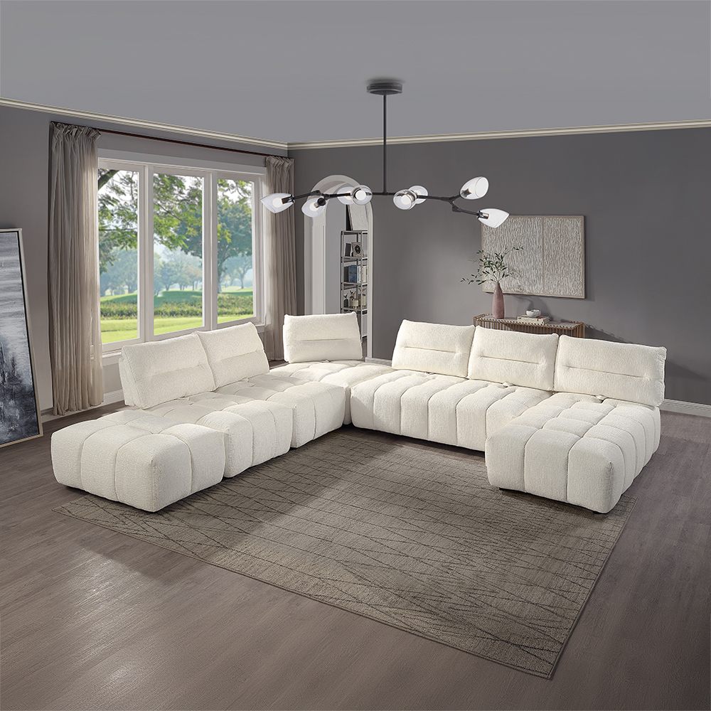 ACME - Loanna Modular Loveseat in Beige Linen