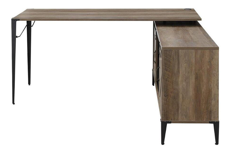 ACME Zakwani Writing Desk - Rustic Oak and Black Finish OF00002