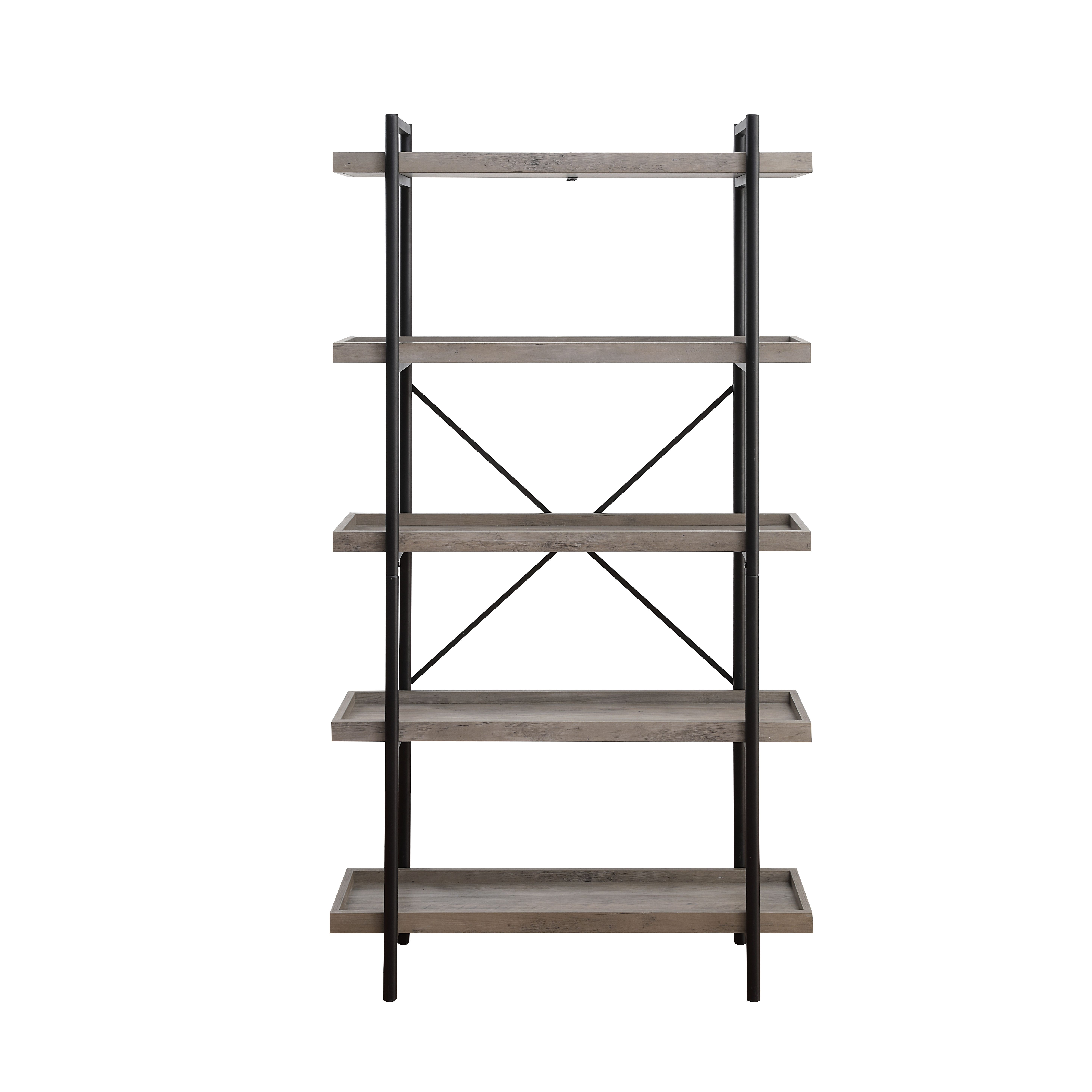 ACME Zakwani Bookshelf - Gray Oak/Black (OF00013)