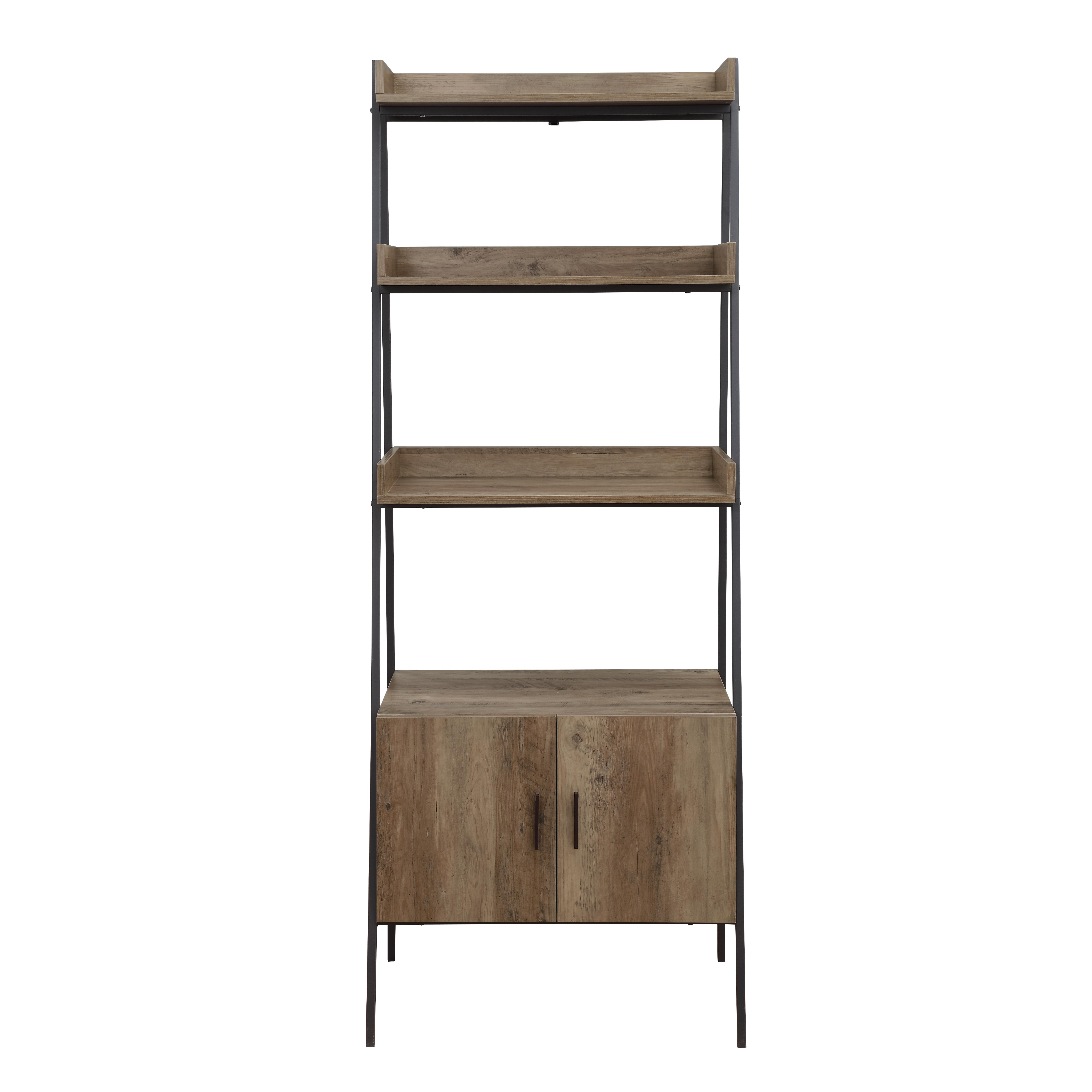 ACME Zakwani Bookshelf - Rustic Oak/Black (OF00016)