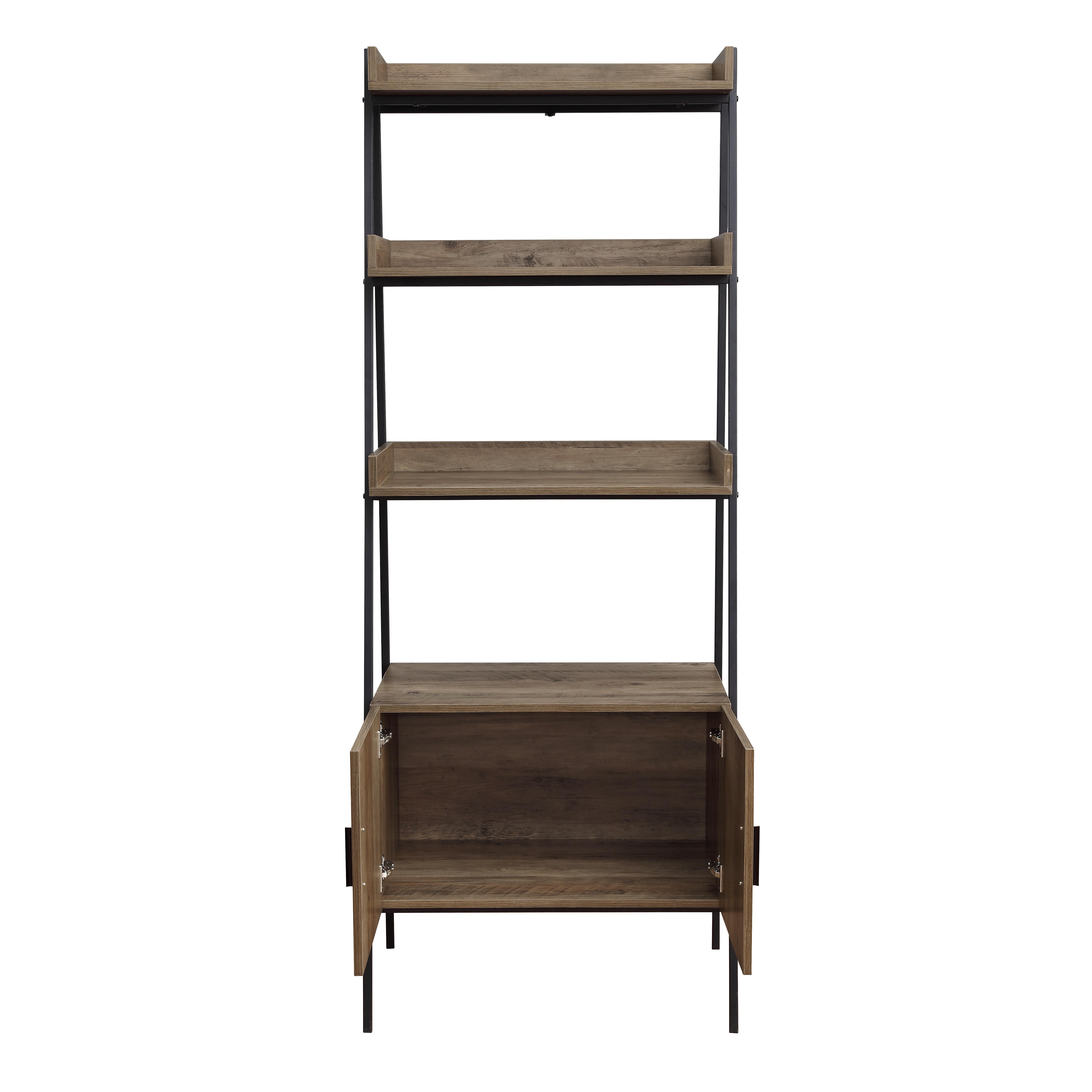 ACME Zakwani Bookshelf - Rustic Oak/Black (OF00016)