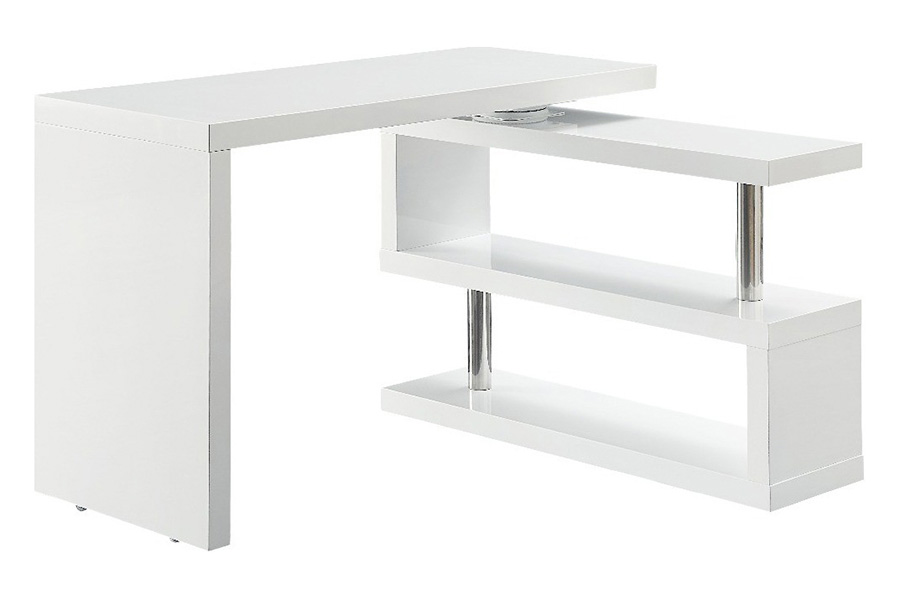 ACME Buck II Writing Desk - White High Gloss, 55"W