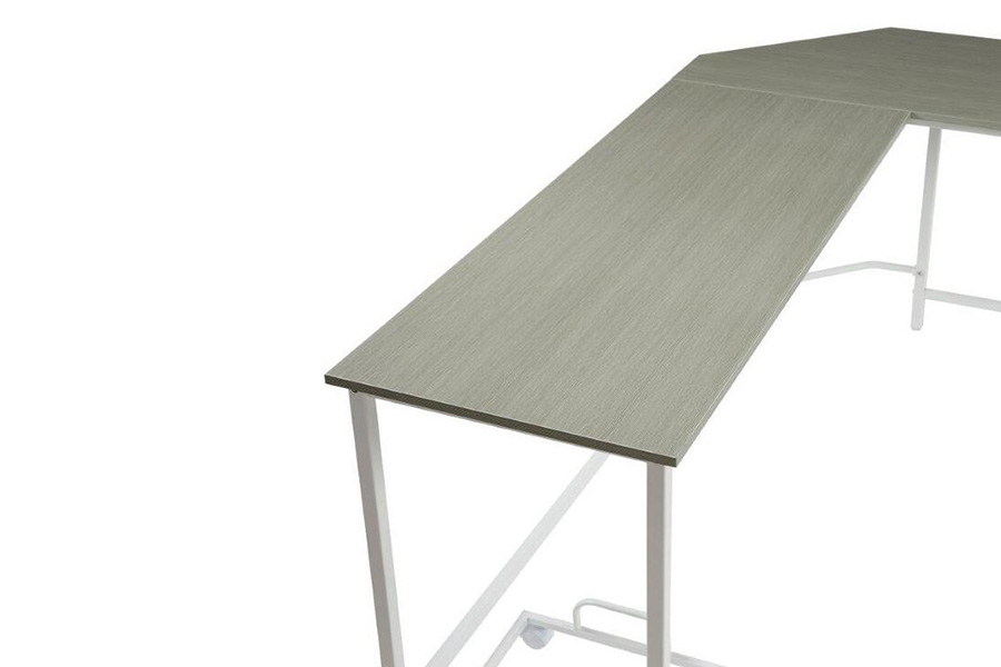 ACME Bambina Computer Desk - Gray and White Finish