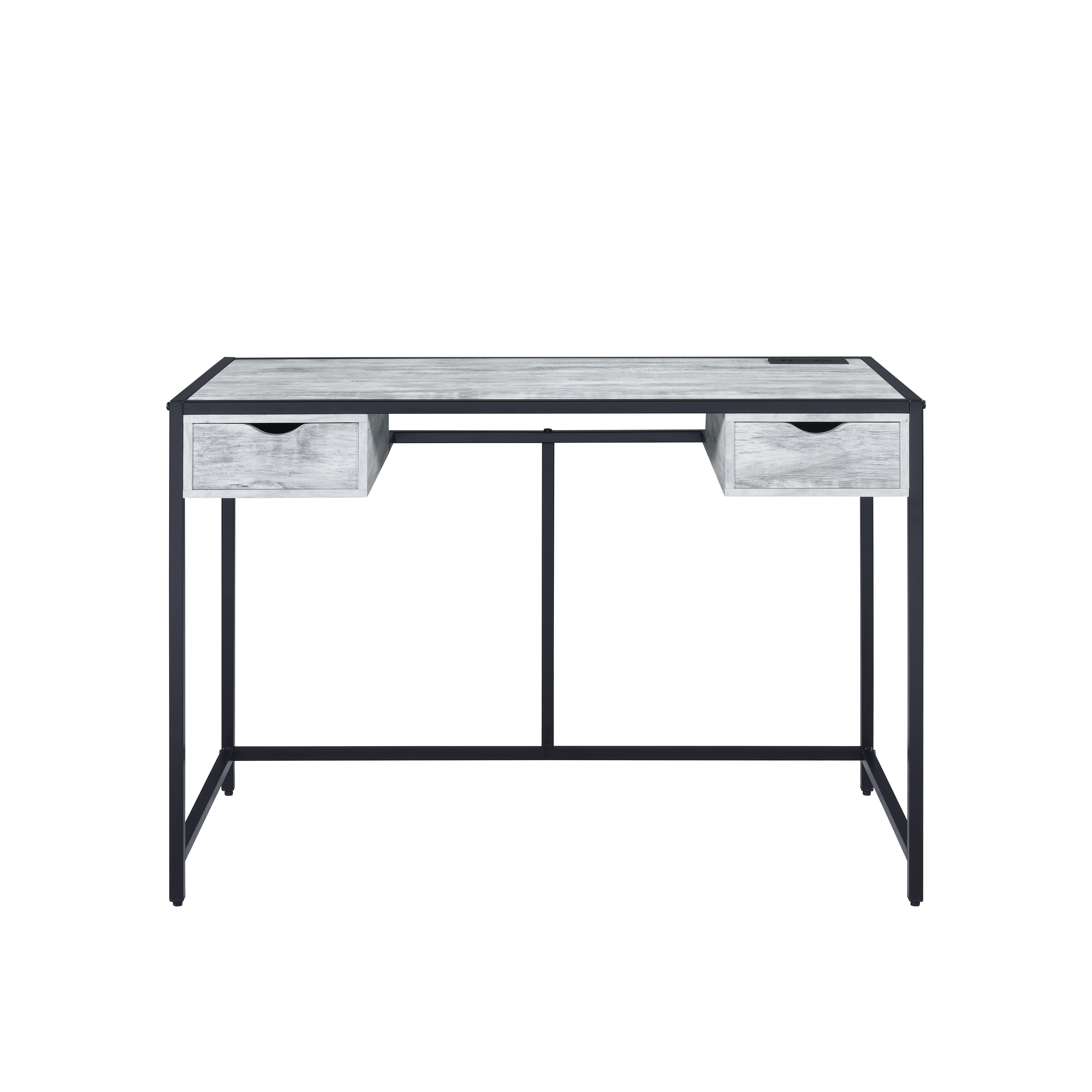 ACME - Wearn Writing Desk with Usb in Weathered Gray/Black