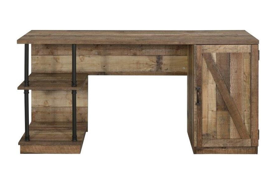 ACME - Canna Writing Desk in Rustic Oak/Black