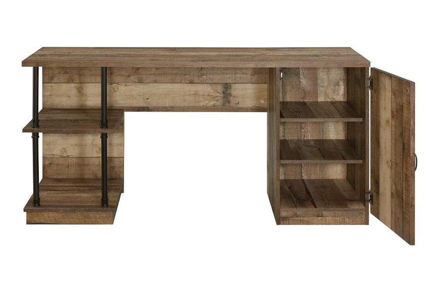 ACME - Canna Writing Desk in Rustic Oak/Black