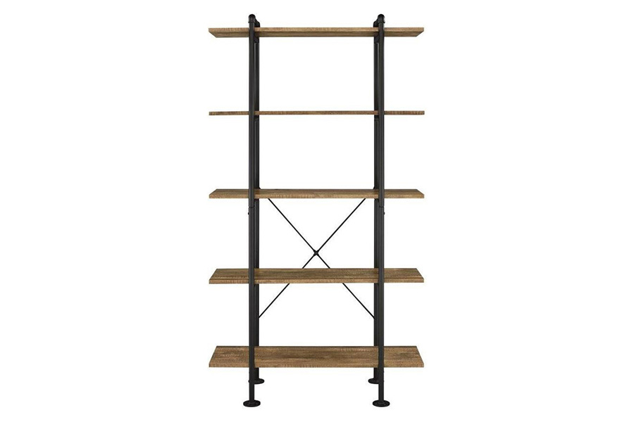 ACME - Nefo Bookshelf in Rustic Oak/Black