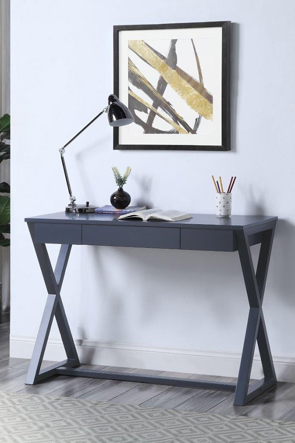 ACME Nalo Writing Desk - Charcoal Finish