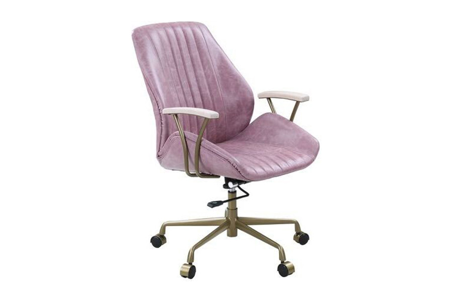 ACME Hamilton Leather Executive Office Chair - Pink