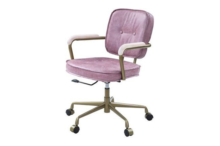 ACME Siecross Office Chair - Pink Top Grain Leather