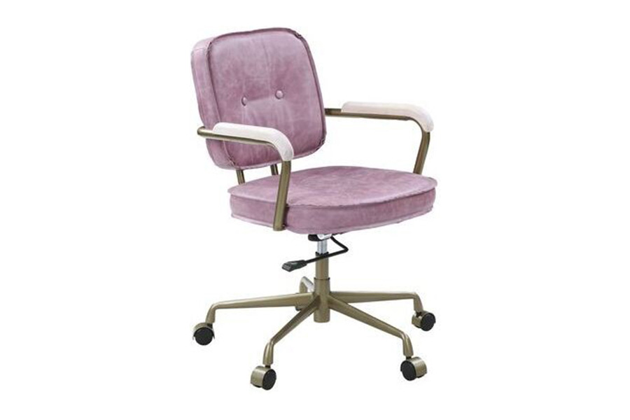 ACME Siecross Office Chair - Pink Top Grain Leather