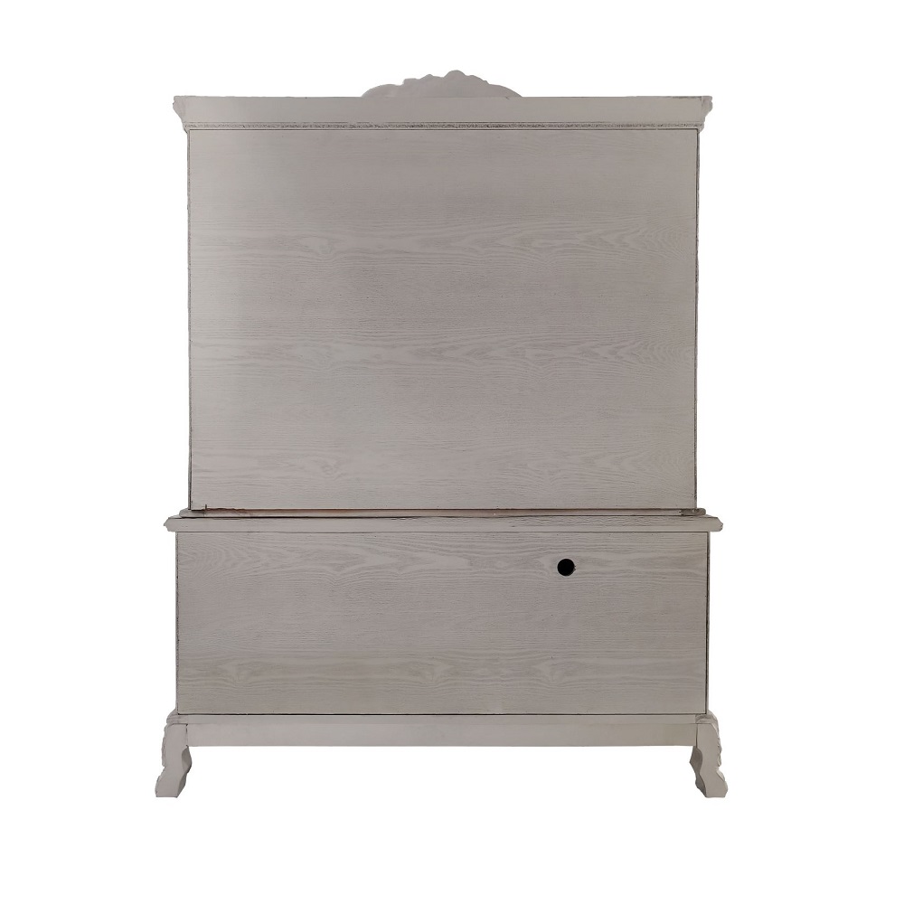 ACME - Dresden Computer Desk & Hutch in Bone White