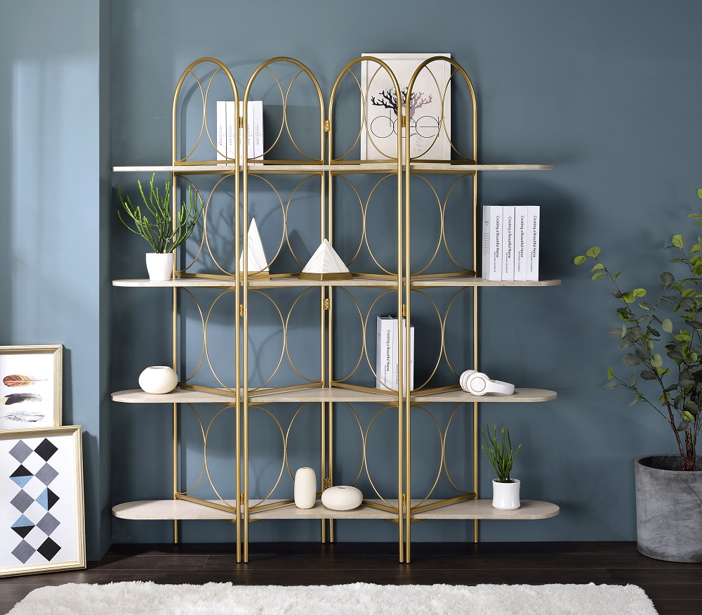 ACME - Altair Bookshelf in Gold