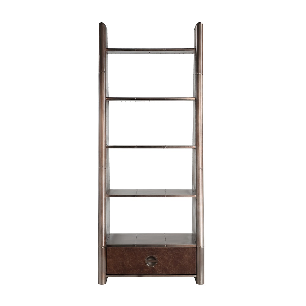 ACME - Brancaster Bookcase in Aluminum