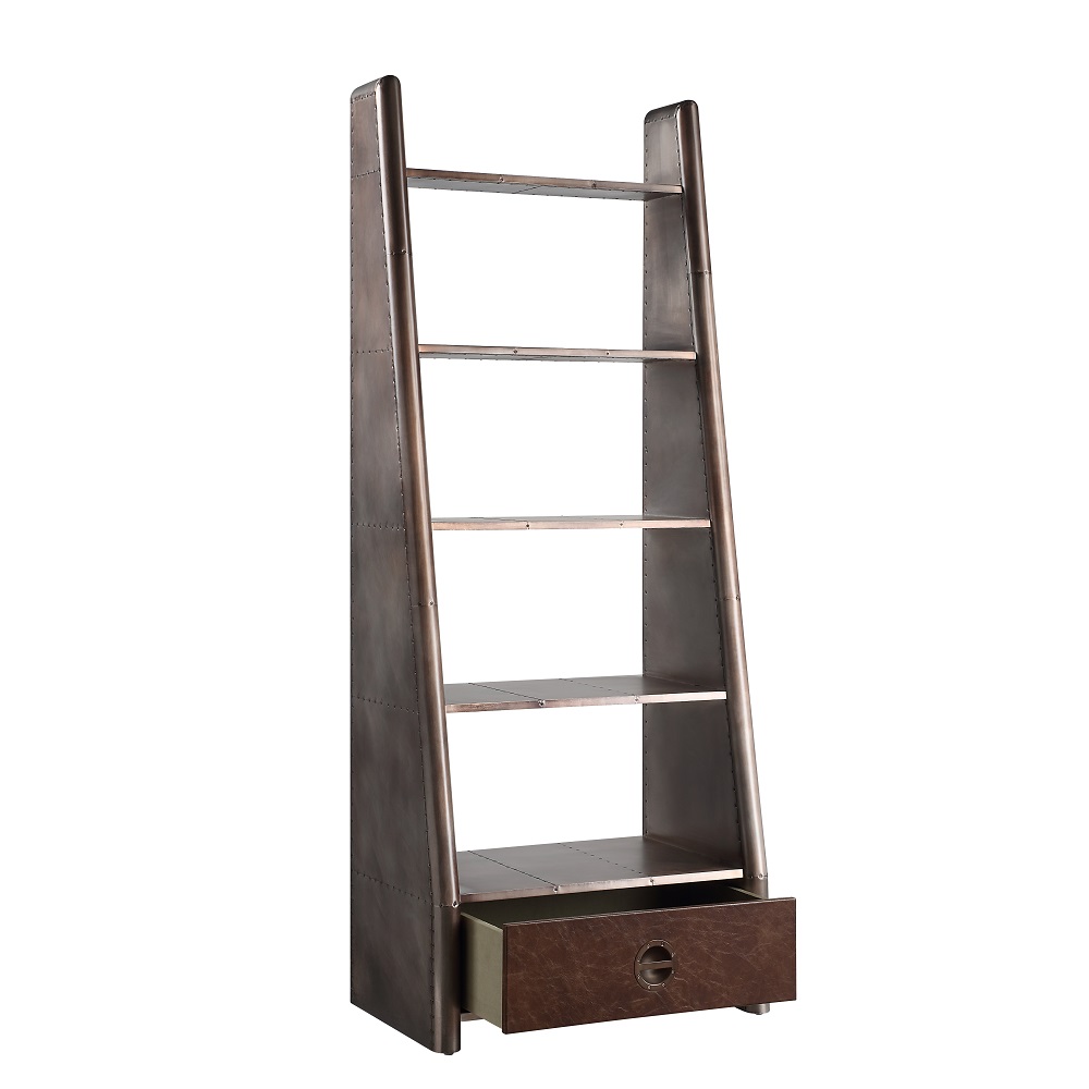 ACME - Brancaster Bookcase in Aluminum